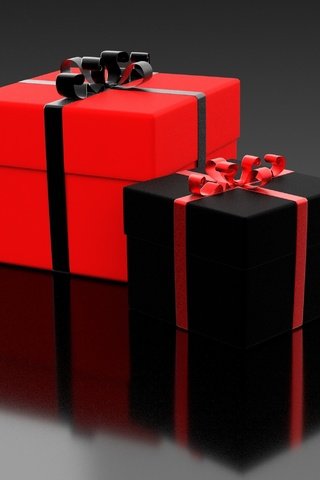 Обои подарки, черный, красный, ленты, коробки, gifts, black, red, tape, box разрешение 3000x1968 Загрузить