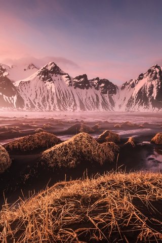 Обои горы, камни, закат, тучи, исландия, вестрахорн, mountains, stones, sunset, clouds, iceland, westerhorn разрешение 4896x3264 Загрузить