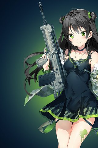 Обои девушка, оружие, взгляд, аниме, волосы, лицо, girl, weapons, look, anime, hair, face разрешение 3840x2160 Загрузить