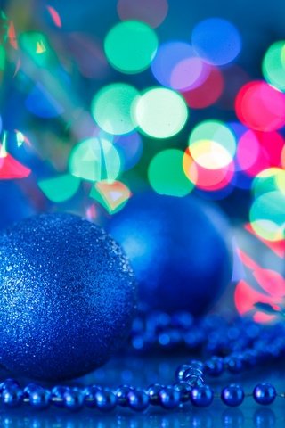 Обои новый год, шары, бусы, рождество, елочные игрушки, new year, balls, beads, christmas, christmas decorations разрешение 2880x1800 Загрузить