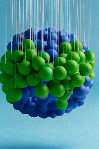Обои абстракция, краски, шарики, abstraction, paint, balls разрешение 1920x1080 Загрузить