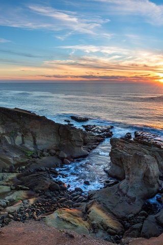 Обои пляж, рассвет, побережье, океан, oregon coast, beach, dawn, coast, the ocean разрешение 1920x1080 Загрузить