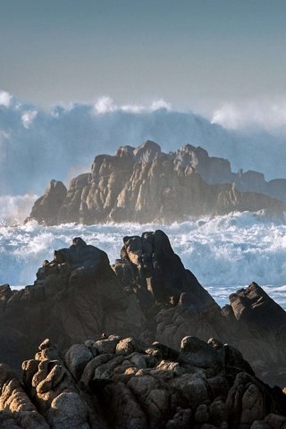Обои скалы, сша, шторм, калифорния, rocks, usa, storm, ca разрешение 1920x1080 Загрузить