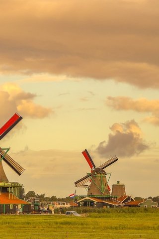 Обои нидерланды, ветряные мельницы, netherlands, windmills разрешение 3072x2048 Загрузить