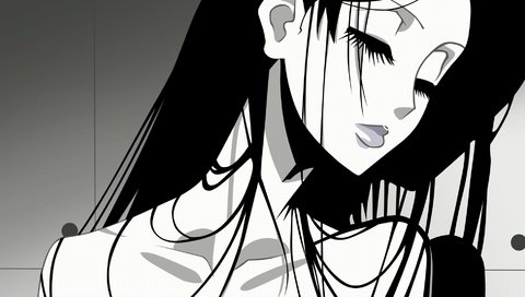 Обои девушка, настроение, чёрно-белое, манга, girl, mood, black and white, manga разрешение 1920x1079 Загрузить