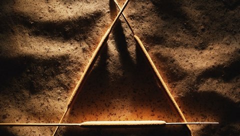 Обои треугольник, тени, палочки, triangle, shadows, sticks разрешение 1920x1200 Загрузить