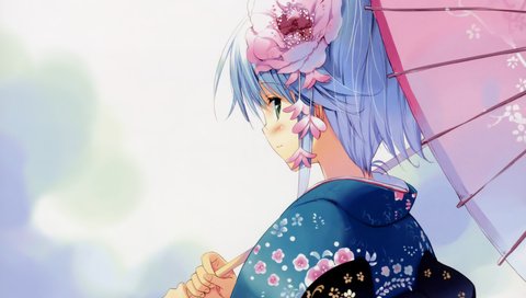 Обои девушка, аниме, cvetok, zont, юката, взгляз, girl, anime, yukata, vzglyad разрешение 4918x3558 Загрузить