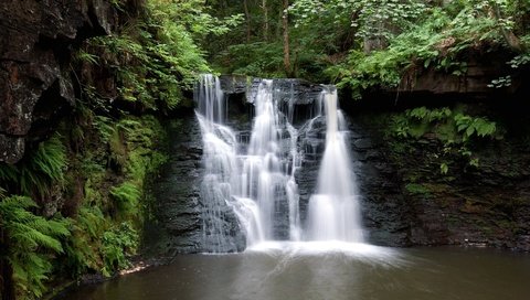 Обои природа, скала, водопад, англия, каскад, йоркшир, nature, rock, waterfall, england, cascade, yorkshire разрешение 1953x1400 Загрузить