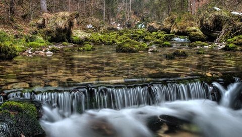 Обои вода, река, природа, водопад, поток, валуны, water, river, nature, waterfall, stream, boulders разрешение 3072x2048 Загрузить