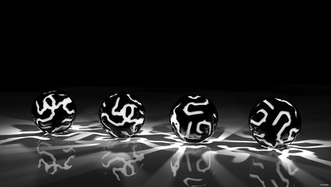Обои свет, шары, серый, узоры, поверхность, чёрно - белые, light, balls, grey, patterns, surface, black and white разрешение 1920x1080 Загрузить