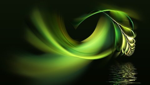 Обои вода, абстракция, фон, черный, перо, зеленое 3d, water, abstraction, background, black, pen, green 3d разрешение 1920x1080 Загрузить