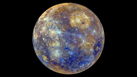 Обои планета, меркурий, кратеры, небесное тело, planet, mercury, craters, celestial body разрешение 1920x1080 Загрузить