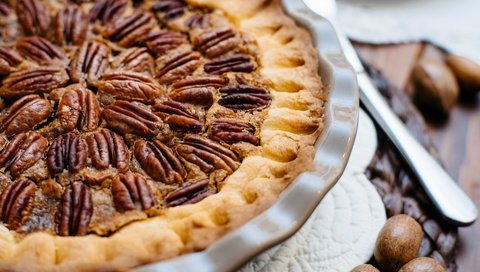 Обои орехи, выпечка, пирог, пекан, nuts, cakes, pie, pecan разрешение 1920x1207 Загрузить