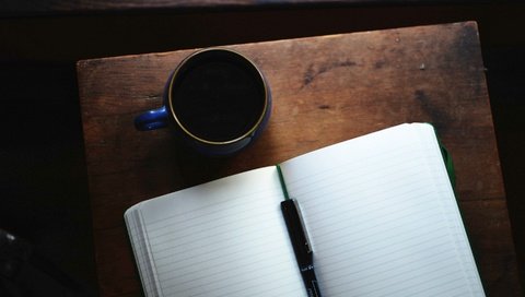 Обои ручка, кофе, кружка, тетрадь, ежедневник, handle, coffee, mug, notebook, diary разрешение 2880x1920 Загрузить