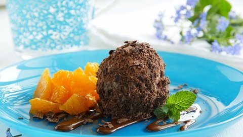 Обои мята, мороженое, апельсин, шоколад, сладкое, тарелка, mint, ice cream, orange, chocolate, sweet, plate разрешение 3600x2364 Загрузить