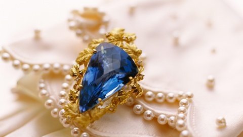 Обои камень, кольцо, золото, украшение, сапфир, stone, ring, gold, decoration, sapphire разрешение 1920x1080 Загрузить