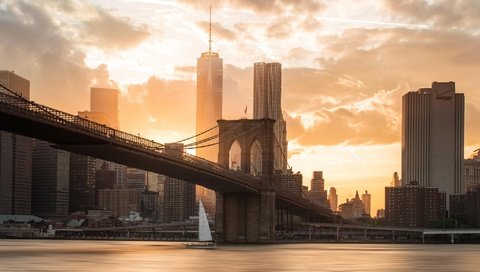 Обои река, закат, мост, город, сша, бруклин, river, sunset, bridge, the city, usa, brooklyn разрешение 2047x1585 Загрузить