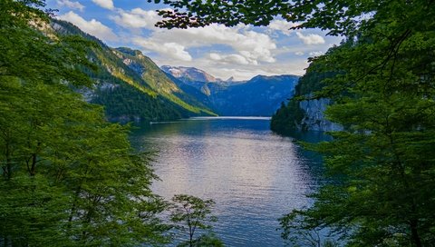 Обои озеро, горы, природа, lake, mountains, nature разрешение 3840x2160 Загрузить