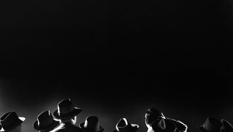 Обои толпа, нуар, черно-белое фото, 20 век, мужчины в шляпах, the crowd, noir, black and white photo разрешение 2112x1188 Загрузить