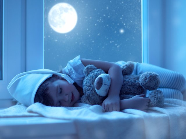 Обои ночь, сон, мишка, игрушка, ребенок, окно, подоконник, пижама, night, sleep, bear, toy, child, window, sill, pajamas разрешение 5000x3455 Загрузить