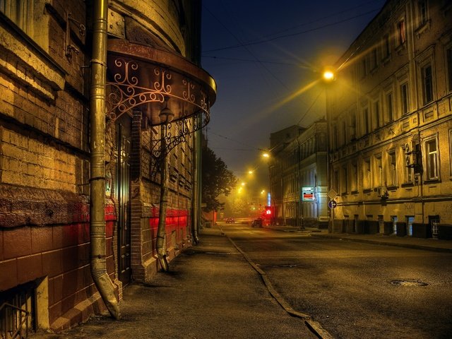 Обои дорога, ночь, фонари, москва, улица, дом, россия, hdr, road, night, lights, moscow, street, house, russia разрешение 4000x3000 Загрузить