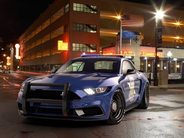 Обои ford mustang, 2017, polis araba, sedan tasarımı, abd, gece разрешение 2560x1600 Загрузить