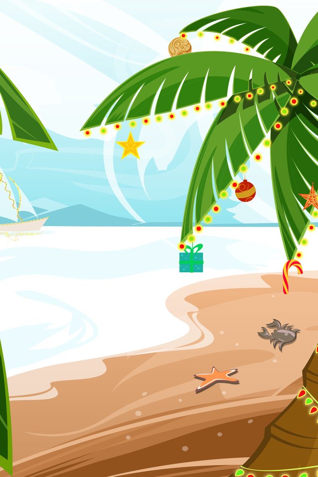 Обои новый год, украшения, пальмы, new year, decoration, palm trees разрешение 2560x1670 Загрузить