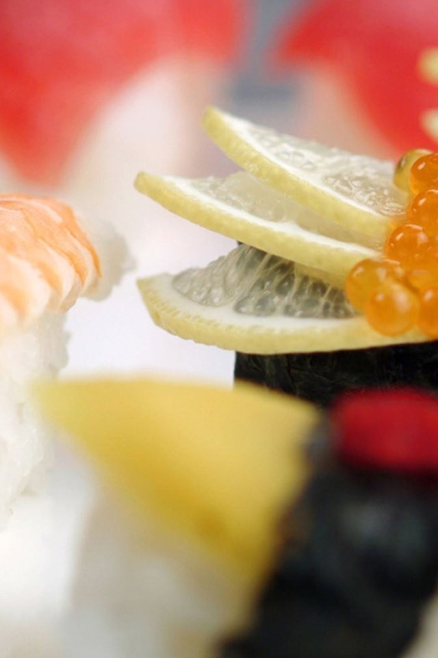Обои размытость, икра, суши, креветка, blur, caviar, sushi, shrimp разрешение 1920x1200 Загрузить