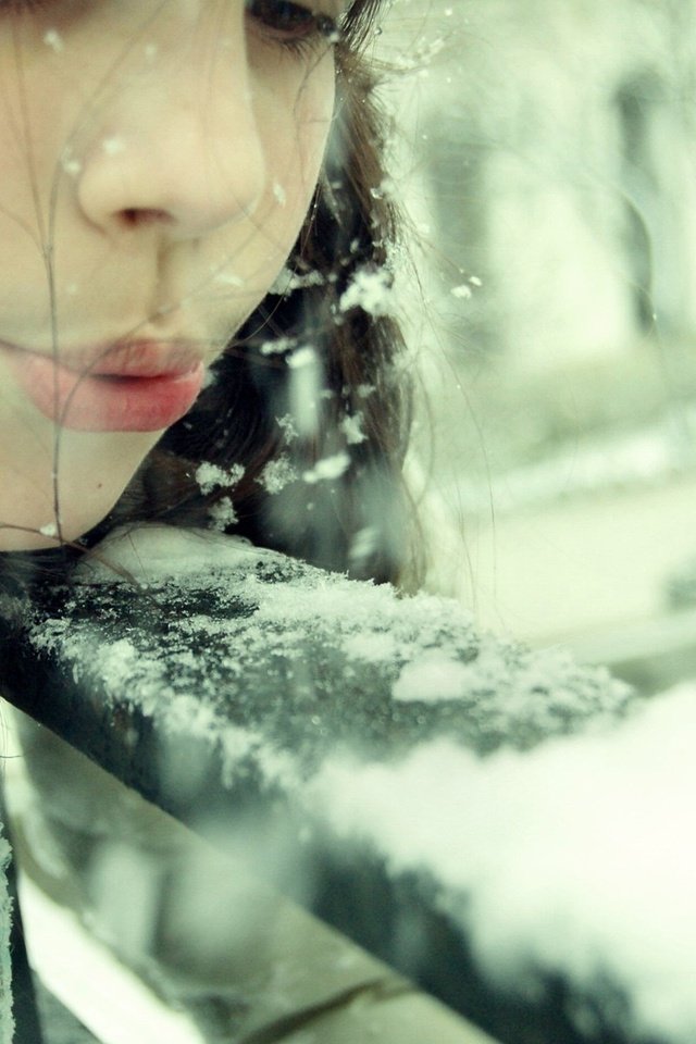 Обои снег, девушка, первый снег, snow, girl, the first snow разрешение 1920x1200 Загрузить