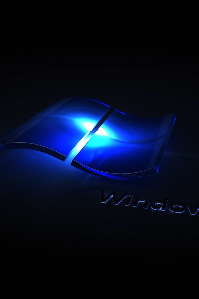 Обои синий, логотип, черный фон, windows 7, blue, logo, black background разрешение 1920x1200 Загрузить