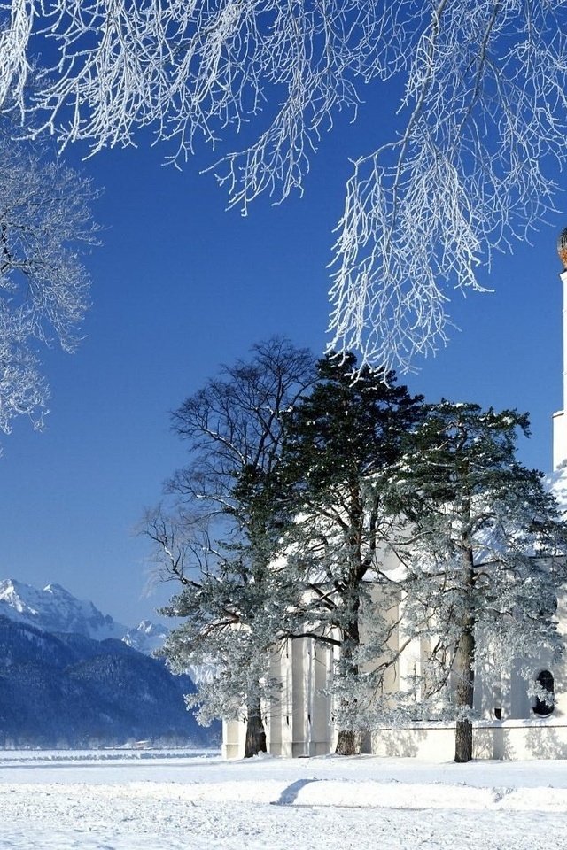 Обои зима, церковь, winter, church разрешение 1920x1080 Загрузить