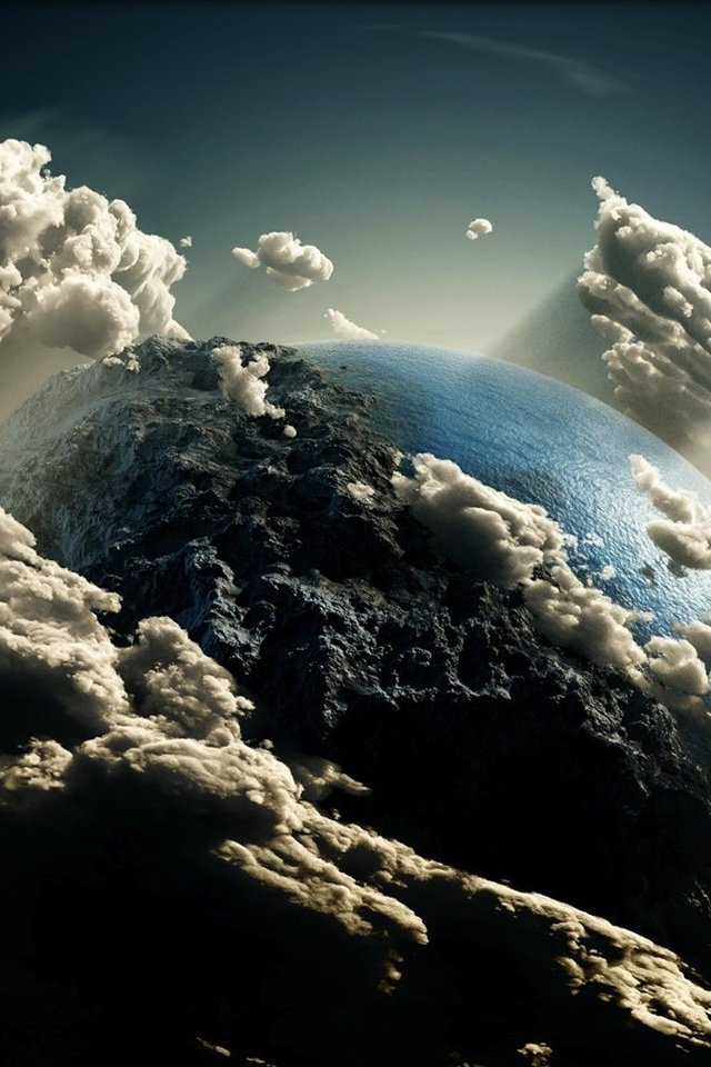 Обои облака вокруг земли, the clouds around the earth разрешение 1920x1080 Загрузить