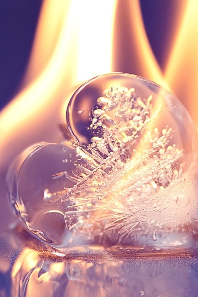 Обои горящее ледяное сердце, burning heart of ice разрешение 1920x1080 Загрузить