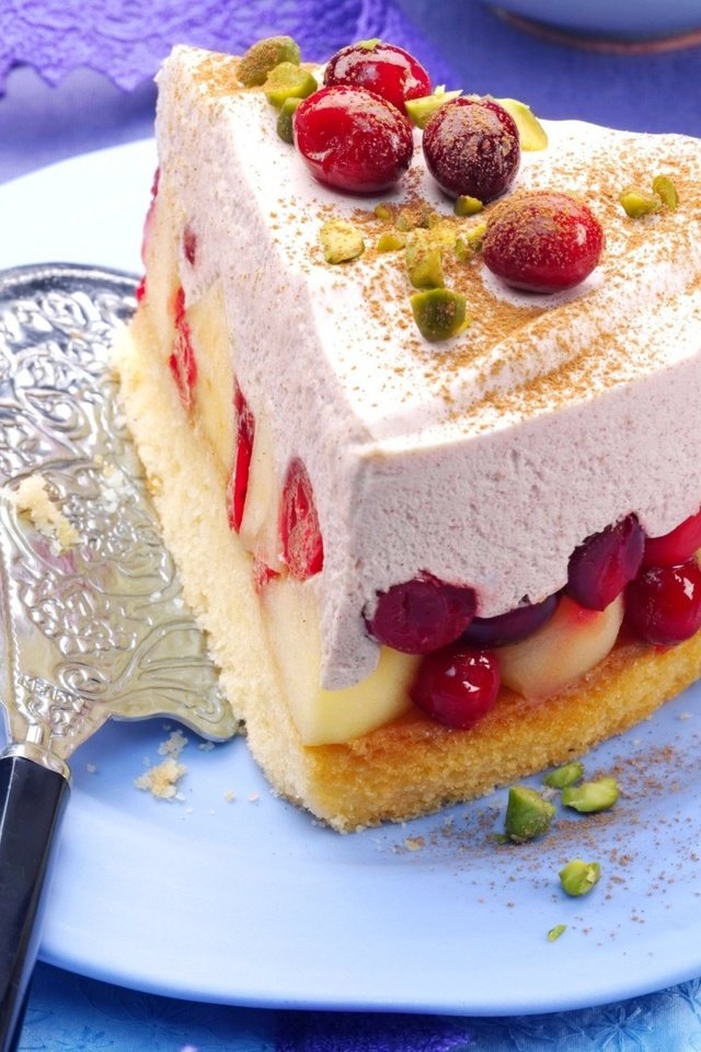 Обои крем для торта, фрукты, ягоды, сладкое, торт, десерт, пирожное, cream cake, fruit, berries, sweet, cake, dessert разрешение 1920x1280 Загрузить