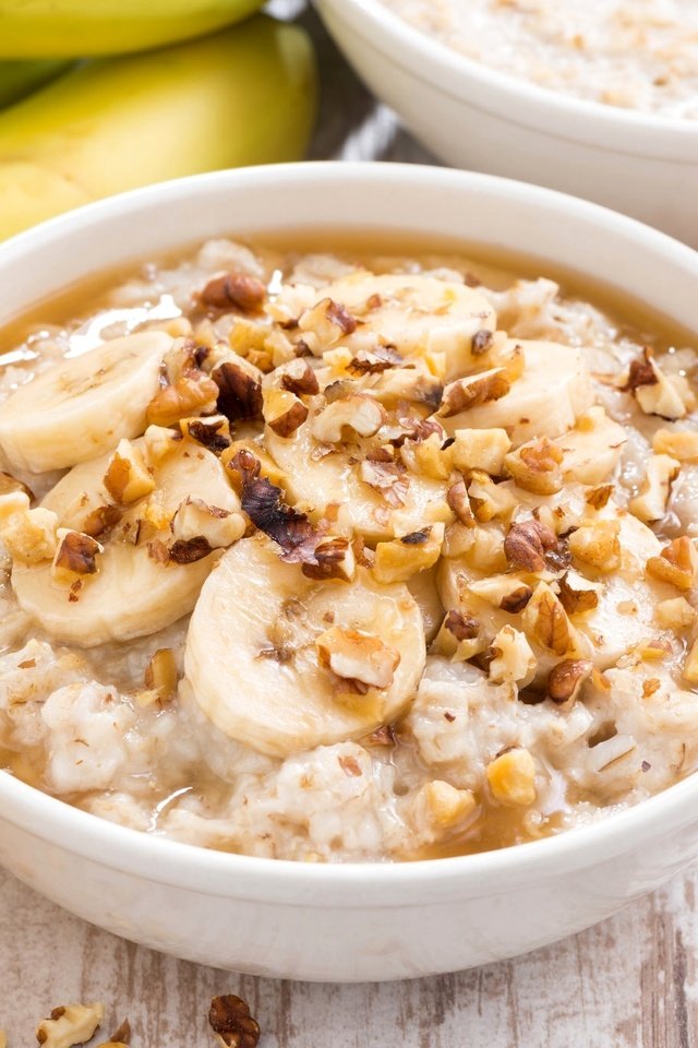 Обои орехи, мед, бананы, каша, овсянка, nuts, honey, bananas, porridge, oatmeal разрешение 2048x1367 Загрузить