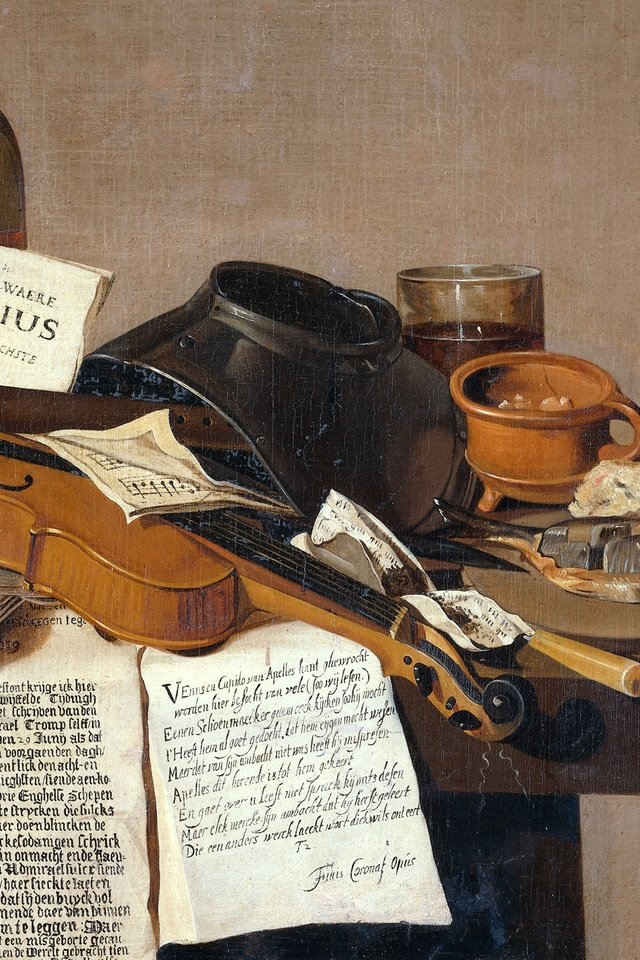 Обои картина, скрипка, масло, холст, антониус лееманс, picture, violin, oil, canvas, antonius leemans разрешение 1920x1773 Загрузить