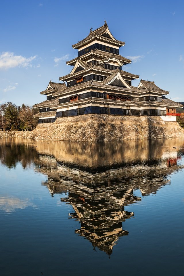Обои замок, япония, японский, старинный, замок мацумото, castle, japan, japanese, vintage, matsumoto castle разрешение 6665x3818 Загрузить