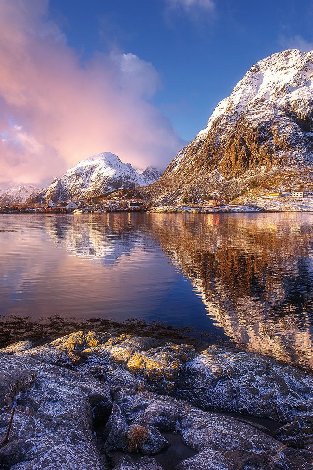 Обои небо, горы, скалы, море, норвегия, the sky, mountains, rocks, sea, norway разрешение 2500x1667 Загрузить