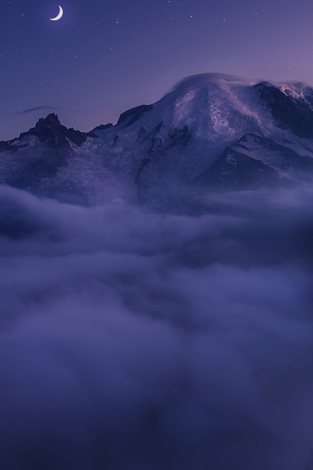 Обои горы, природа, пейзаж, туман, mountains, nature, landscape, fog разрешение 1920x1080 Загрузить