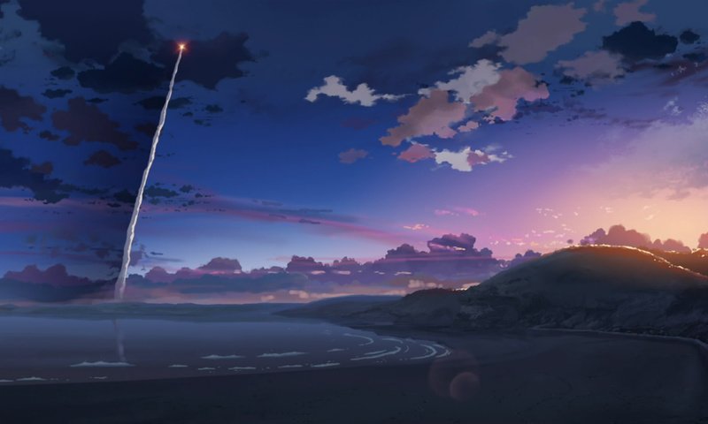 Обои ракета, макото синкай, 5 сантиметров в секунду, rocket, makoto xingkai, 5 centimeters per second разрешение 1920x1080 Загрузить