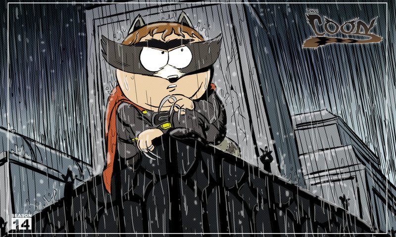 Обои герой, картман, южный парк, coon, енот, супер, злодей, hero, cartman, south park, raccoon, super, villain разрешение 1920x1200 Загрузить