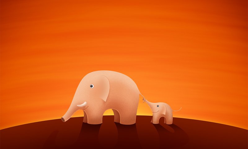 Обои слон, слоник, хобот, elephant, trunk разрешение 1920x1200 Загрузить