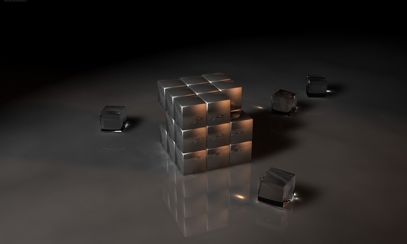 Обои кубики, стекло, cubes, glass разрешение 1920x1200 Загрузить