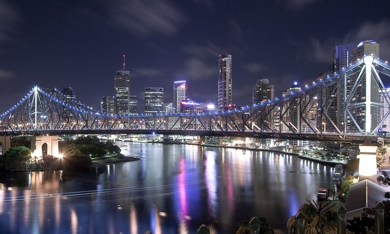 Обои огни, мост, небоскрёб, горо, lights, bridge, skyscraper, goro разрешение 1920x1200 Загрузить