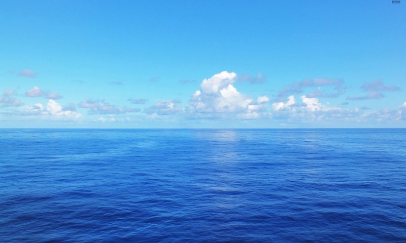 Обои небо, облака, вода, горизонт, океан, the sky, clouds, water, horizon, the ocean разрешение 2880x1800 Загрузить