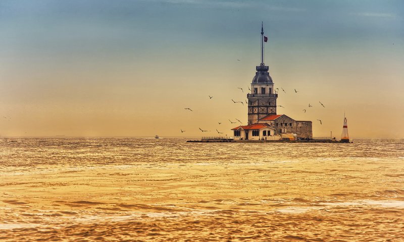 Обои турция, девичья башня, maiden's tower, turkey, maiden tower разрешение 1920x1200 Загрузить