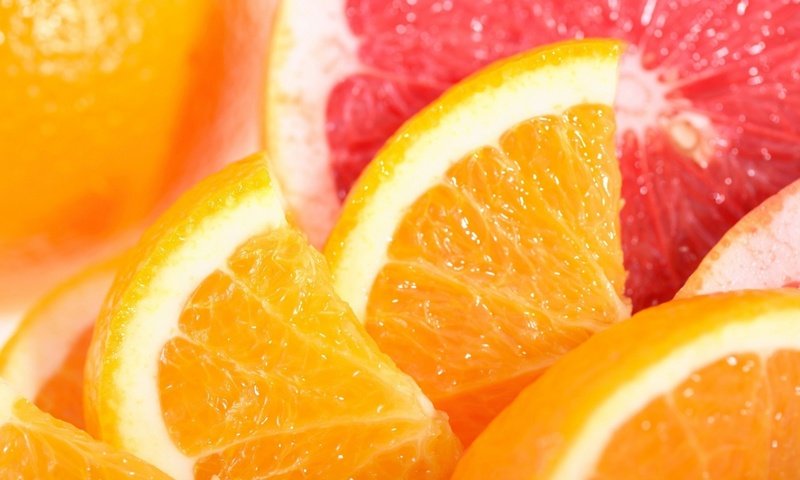 Обои макро, апельсин, цитрус, дольки, грепфрут, macro, orange, citrus, slices, grapefruit разрешение 1920x1280 Загрузить