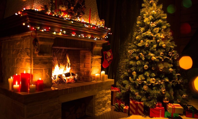 Обои новый год, елка, подарки, камин, рождество, new year, tree, gifts, fireplace, christmas разрешение 4500x3000 Загрузить