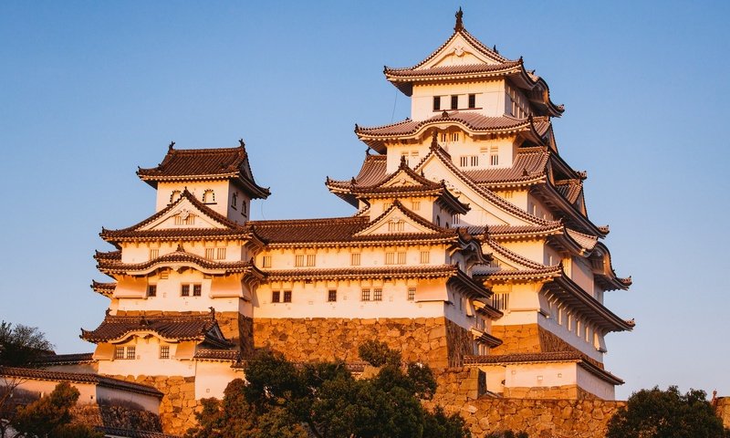 Обои замок, япония, химэдзи, castle, japan, himeji разрешение 2048x1338 Загрузить
