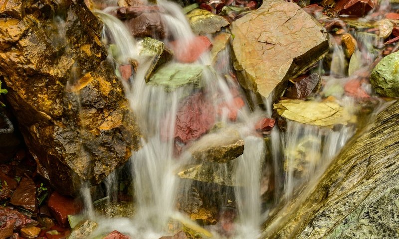 Обои вода, природа, камни, ручей, краски, water, nature, stones, stream, paint разрешение 4912x3264 Загрузить